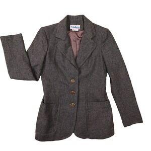 John‎ Meyer Women's Vintage Grey Wool Blazer made in USA Size 10